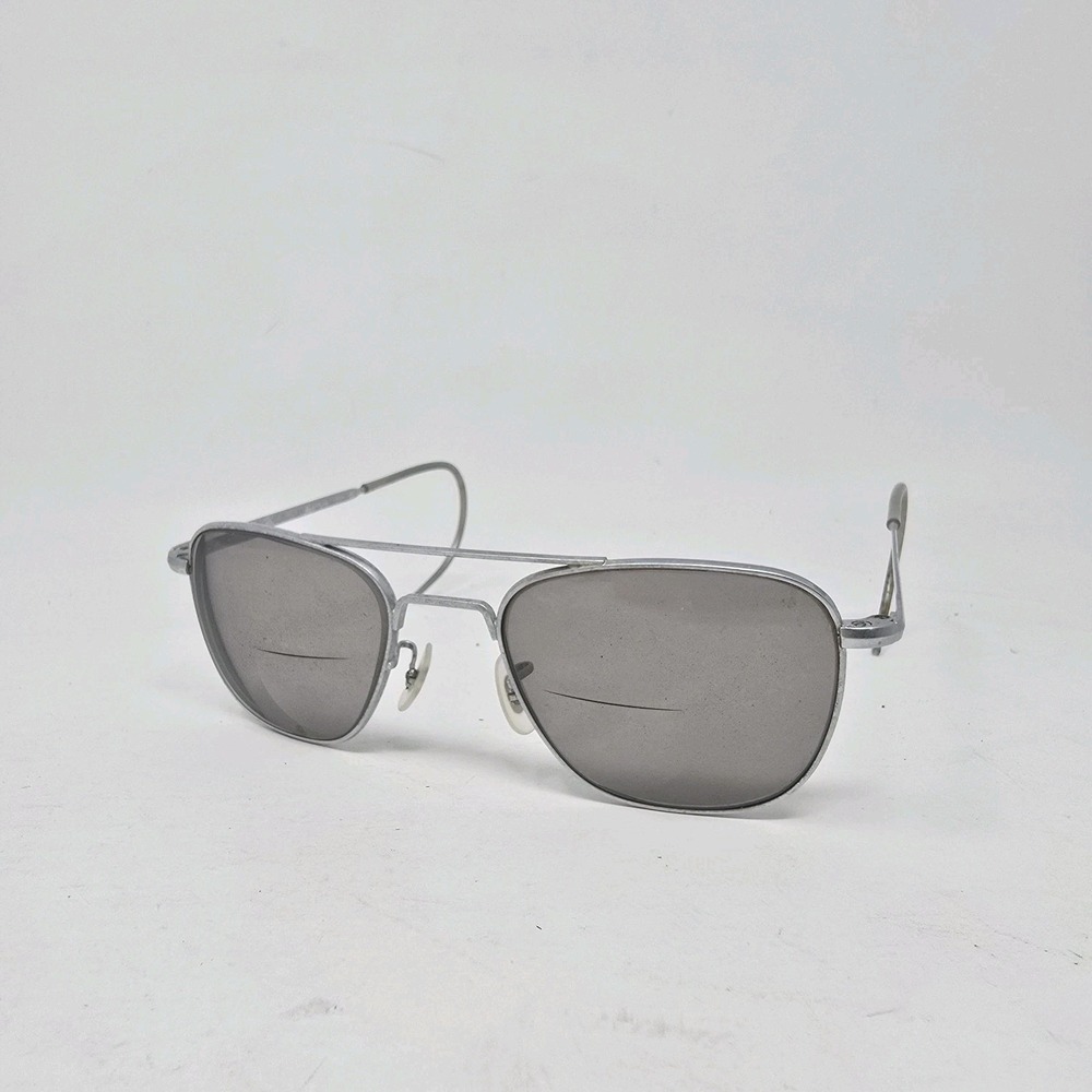 Vintage Randolph Engineering Aviator Matte Chrome AF 6 1/2 Sunglasses Frame Only